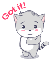 Grey kitten sticker #6223846