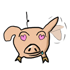 Big head pig sticker #6224145