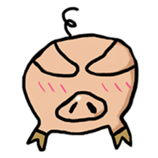 Big head pig sticker #6224146