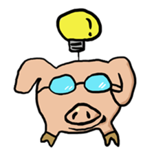 Big head pig sticker #6224147