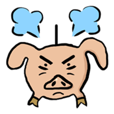 Big head pig sticker #6224149