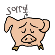 Big head pig sticker #6224150