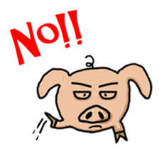 Big head pig sticker #6224152