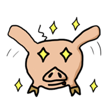 Big head pig sticker #6224154