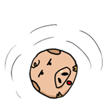 Big head pig sticker #6224157
