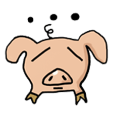 Big head pig sticker #6224165