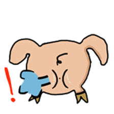 Big head pig sticker #6224167