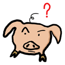 Big head pig sticker #6224172