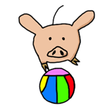 Big head pig sticker #6224175