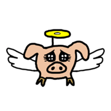 Big head pig sticker #6224176