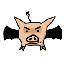 Big head pig sticker #6224177
