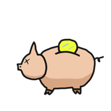 Big head pig sticker #6224181