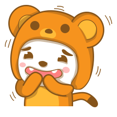 Boy wearing cute bear costume