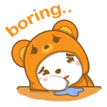 Boy wearing cute bear costume sticker #6224186