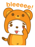 Boy wearing cute bear costume sticker #6224223