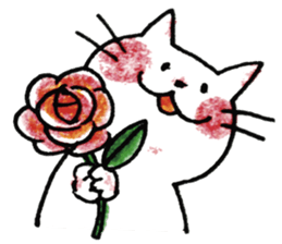 HONOBONO  WHITE CAT sticker #6225587