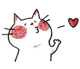 HONOBONO  WHITE CAT sticker #6225590