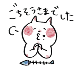 HONOBONO  WHITE CAT sticker #6225610