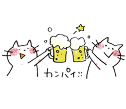 HONOBONO  WHITE CAT sticker #6225613