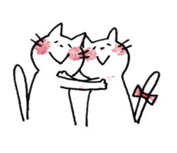 HONOBONO  WHITE CAT sticker #6225616