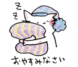HONOBONO  WHITE CAT sticker #6225623