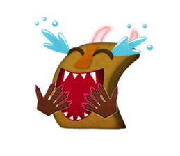 A rich emotional expression Monsters. sticker #6225866