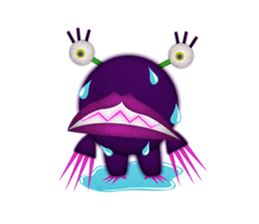 A rich emotional expression Monsters. sticker #6225879