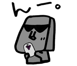 My moai mother and son sticker #6226768