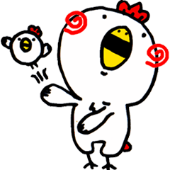 Action Chicken Sticker.