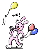 Doll of a cute rabbit sticker #6227491