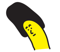 banana man with punk hair sticker #6228146