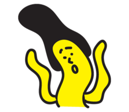banana man with punk hair sticker #6228147