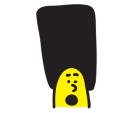 banana man with punk hair sticker #6228150