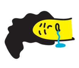 banana man with punk hair sticker #6228152