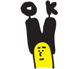 banana man with punk hair sticker #6228153