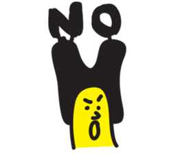 banana man with punk hair sticker #6228154