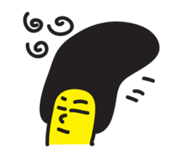 banana man with punk hair sticker #6228155