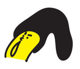 banana man with punk hair sticker #6228157