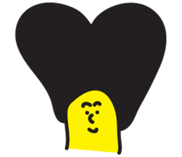 banana man with punk hair sticker #6228158