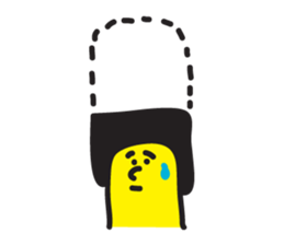 banana man with punk hair sticker #6228159