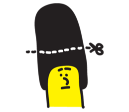 banana man with punk hair sticker #6228160