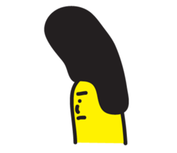 banana man with punk hair sticker #6228162
