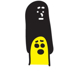 banana man with punk hair sticker #6228163