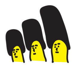 banana man with punk hair sticker #6228164
