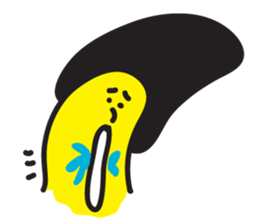 banana man with punk hair sticker #6228167