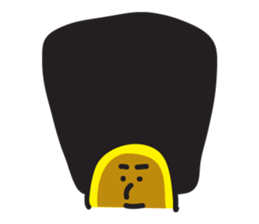 banana man with punk hair sticker #6228168