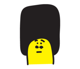 banana man with punk hair sticker #6228169