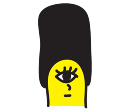 banana man with punk hair sticker #6228170