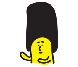 banana man with punk hair sticker #6228172