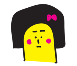 banana man with punk hair sticker #6228173